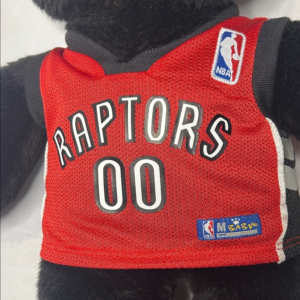 Build A Bear black Teddy Bear with Red Raptors Jersey, collectors, Toys - Picture 2 of 7